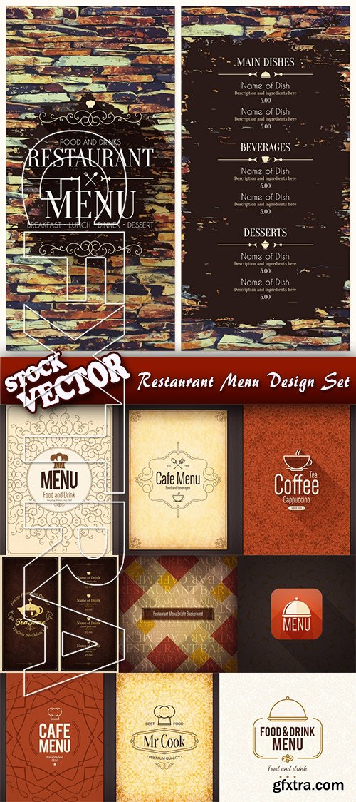 Stock Vector - Restaurant Menu Design Set