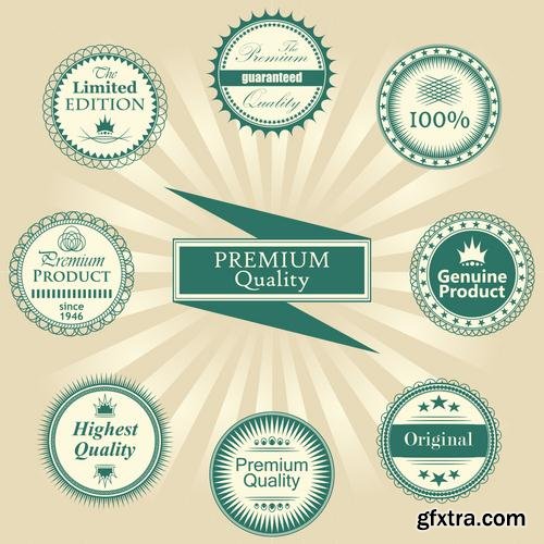 Stock Vector - Premium Quality Labels Set, 30EPS