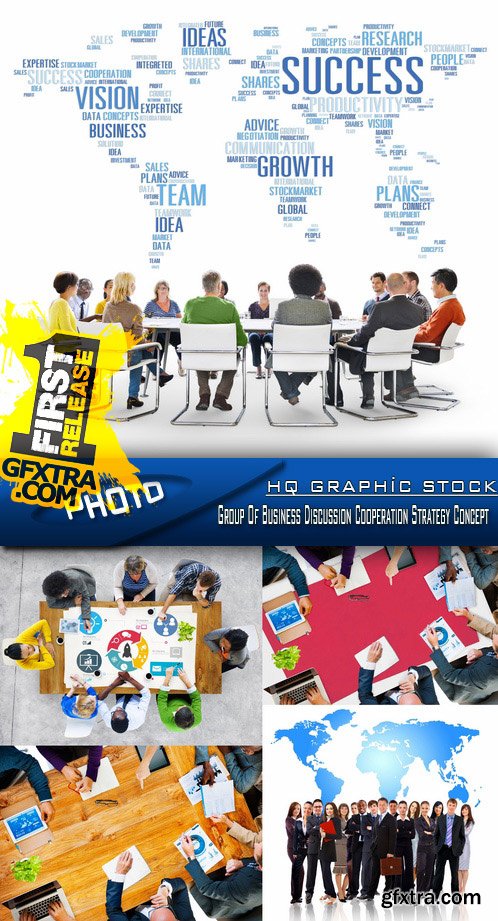 Stock Photo - Group Of Business Discussion Cooperation Strategy Concept