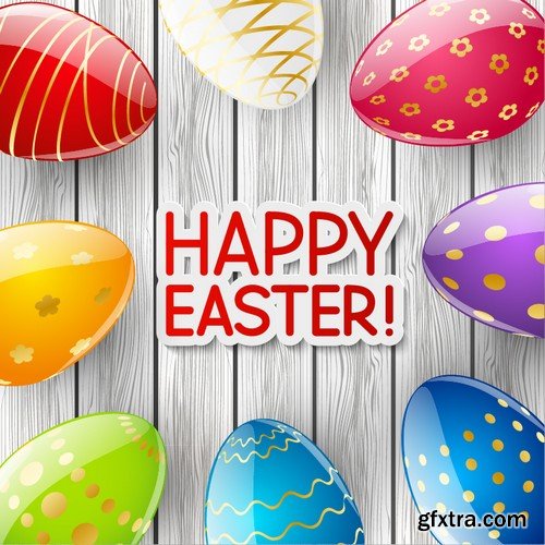 Stock Vectors - Happy Easter, 25xEPS