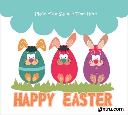 Stock Vectors - Happy Easter, 25xEPS