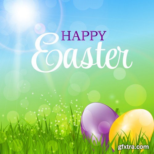 Stock Vectors - Happy Easter, 25xEPS