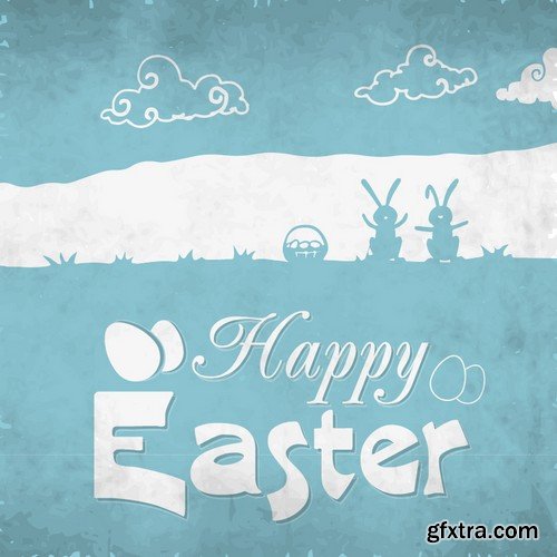 Stock Vectors - Happy Easter, 25xEPS