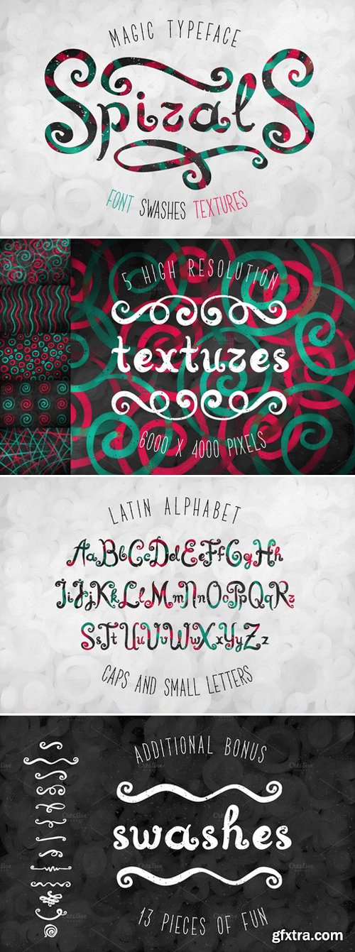 CM - Spirals font + textures