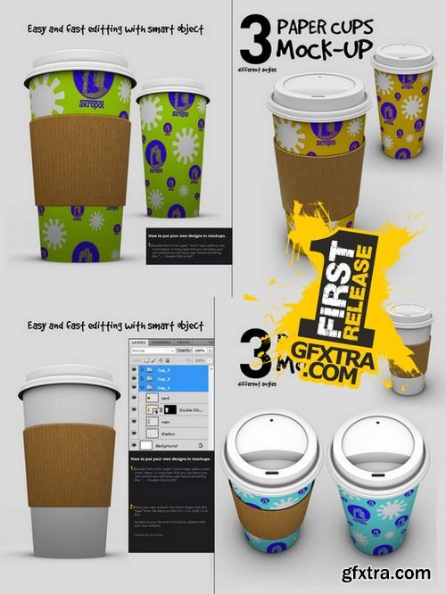 Paper Cups Mock Up - CM 222521