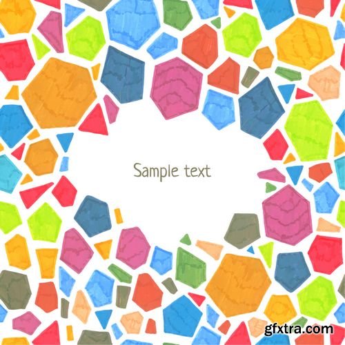 Vector - Abstract Hand-Drawn Seamless Polygonal Pattern Template