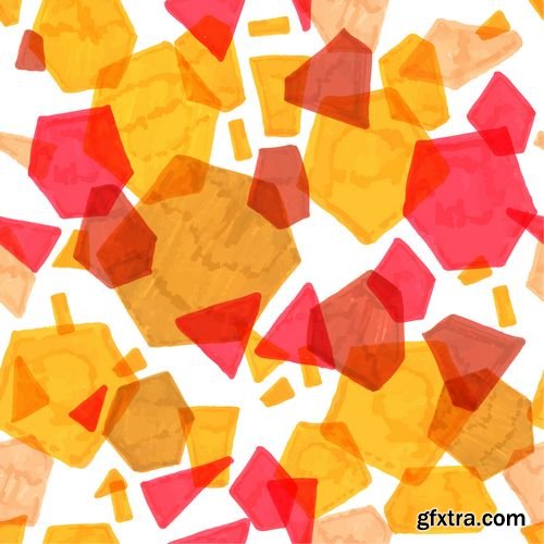 Vector - Abstract Hand-Drawn Seamless Polygonal Pattern Template