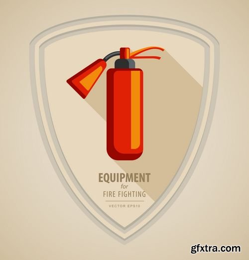 Vector - Icons of Equipment for Firefighter