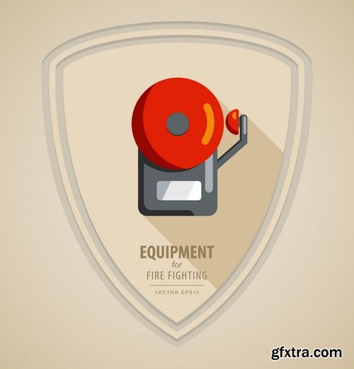 Vector - Icons of Equipment for Firefighter