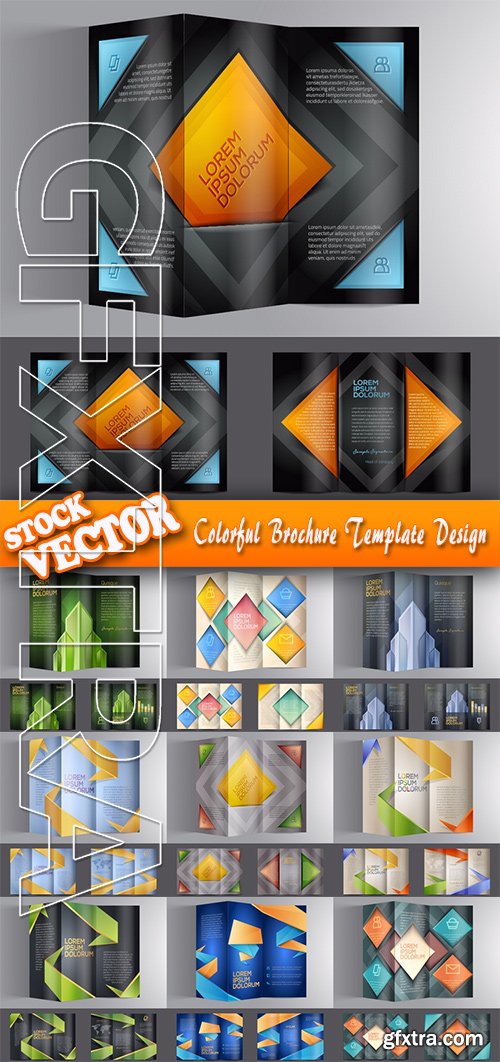 Stock Vector - Colorful Brochure Template Design