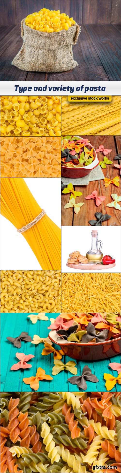 Type and variety of pasta  11x JPEG