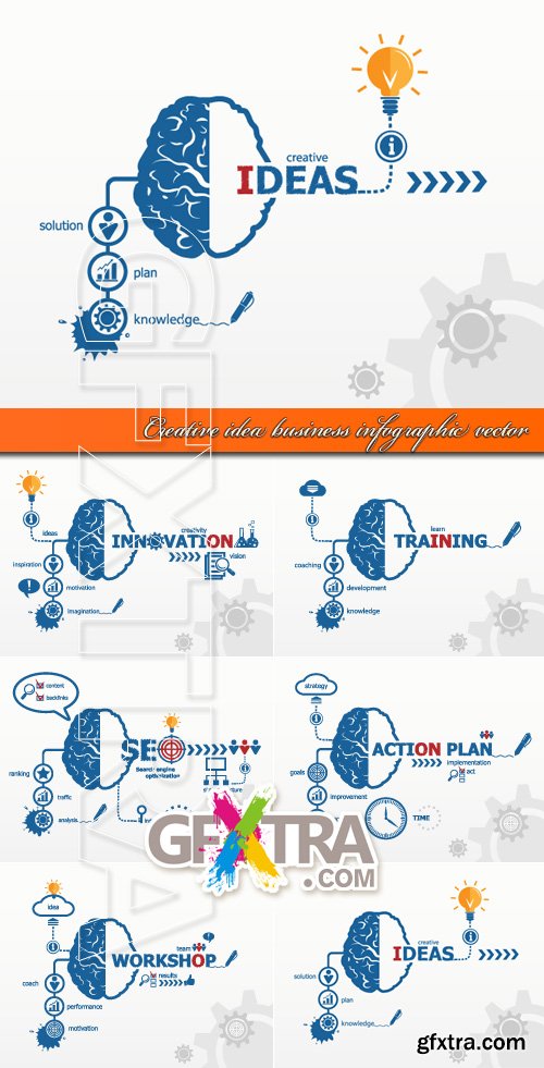 Creative idea business infographic vector