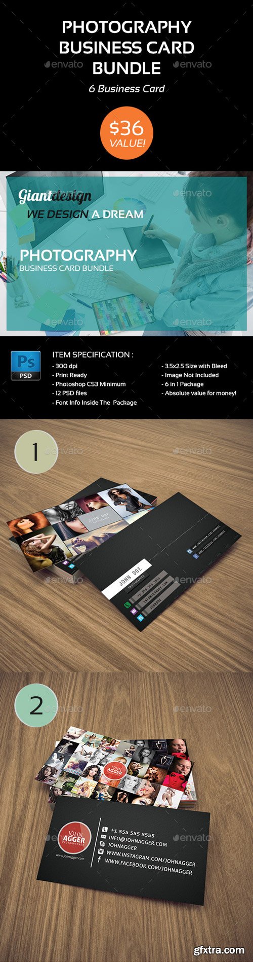 GraphicRiver - Photography Business Card Bundle