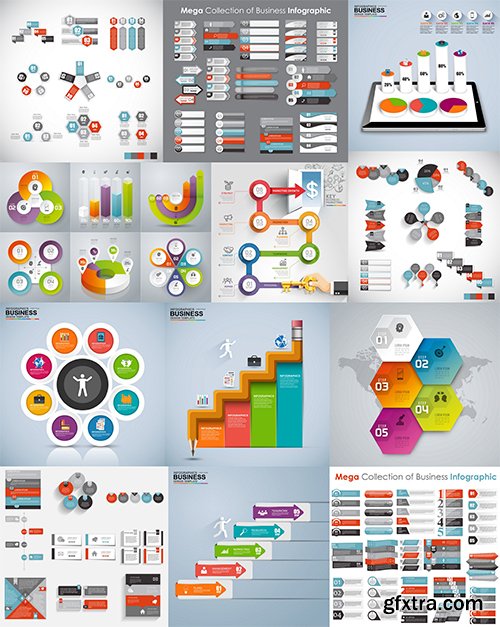 Stock Vector - Business Infographic Templates, 25EPS