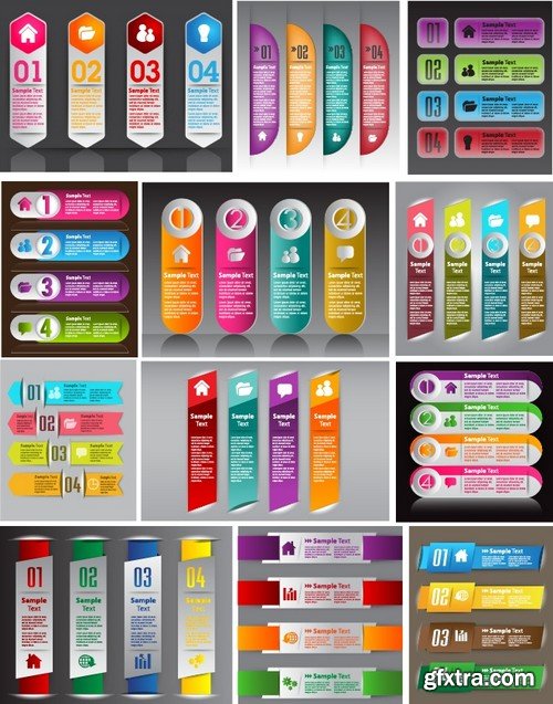 Stock Vectors - Mega Collection of colorful banners, 25xEPS