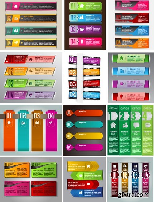 Stock Vectors - Mega Collection of colorful banners, 25xEPS