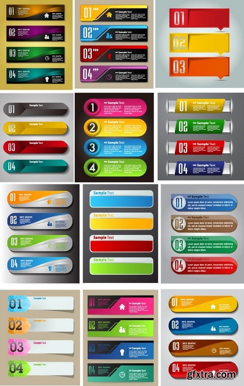 Stock Vectors - Mega Collection of colorful banners, 25xEPS