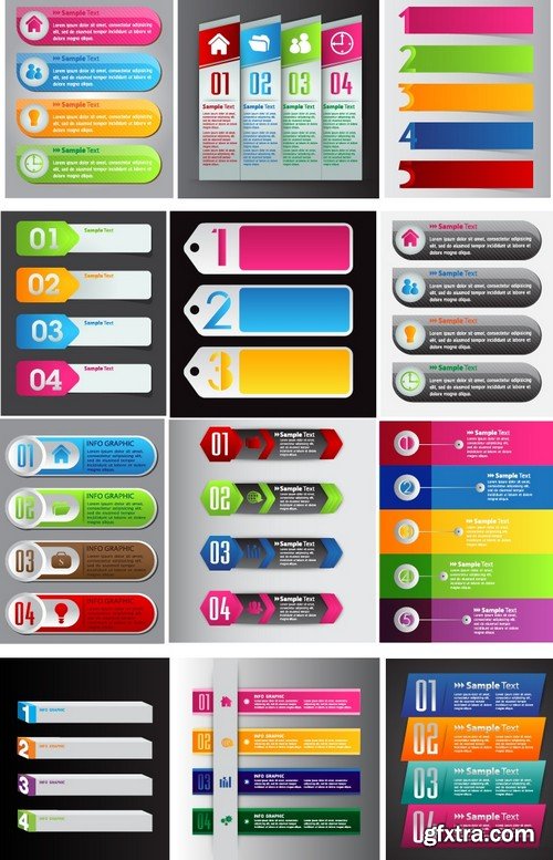 Stock Vectors - Mega Collection of colorful banners, 25xEPS