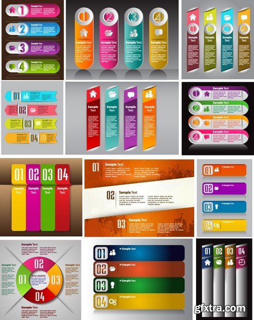 Stock Vectors - Mega Collection of colorful banners, 25xEPS