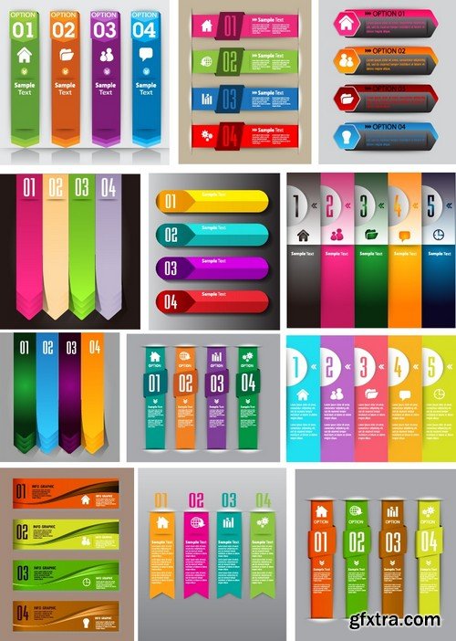 Stock Vectors - Mega Collection of colorful banners, 25xEPS