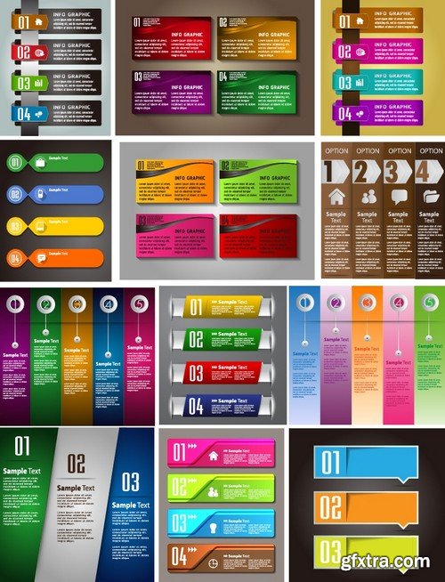 Stock Vectors - Mega Collection of colorful banners, 25xEPS