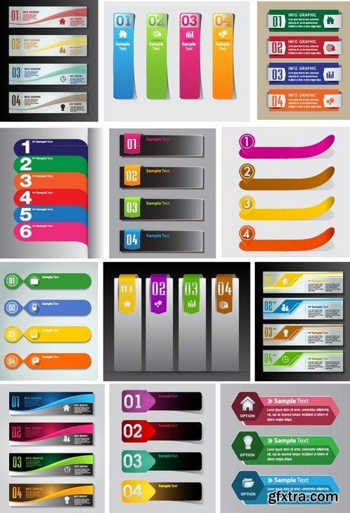 Stock Vectors - Mega Collection of colorful banners, 25xEPS