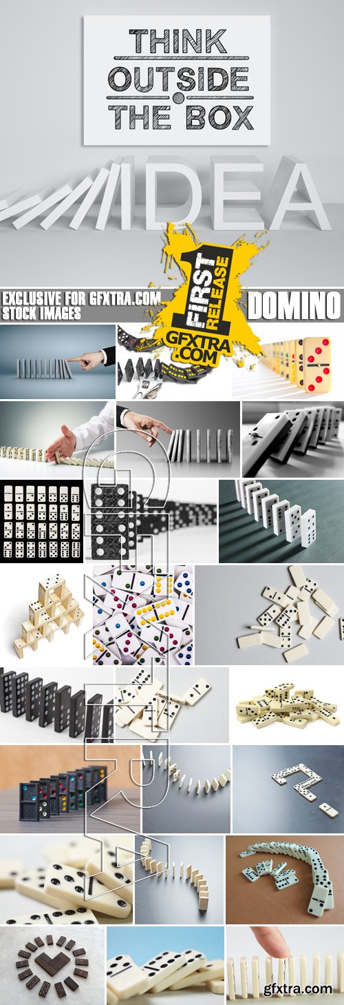 Stock Photos - Idea of Domino, 25xJPG