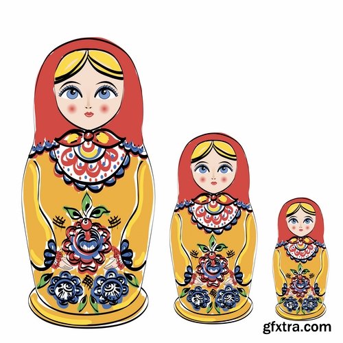 Russian matryoshka doll collection 25 Eps