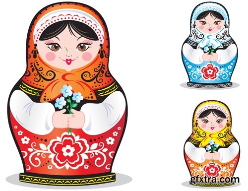 Russian matryoshka doll collection 25 Eps