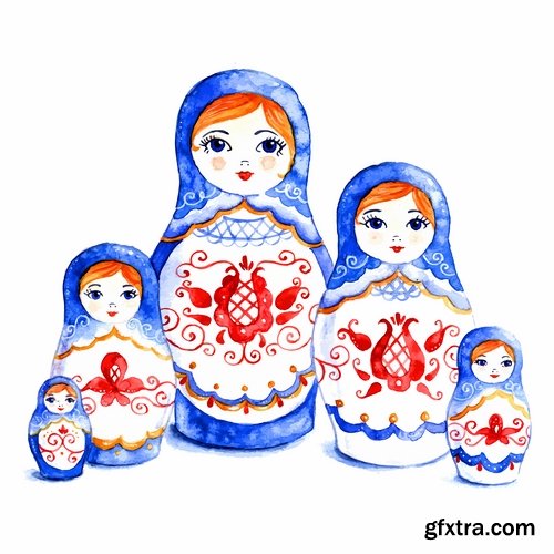 Russian matryoshka doll collection 25 Eps