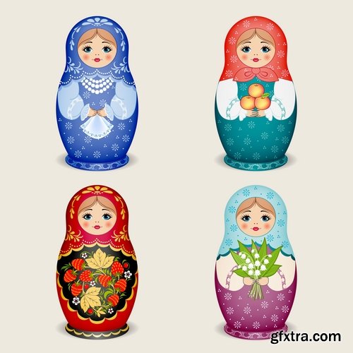 Russian matryoshka doll collection 25 Eps