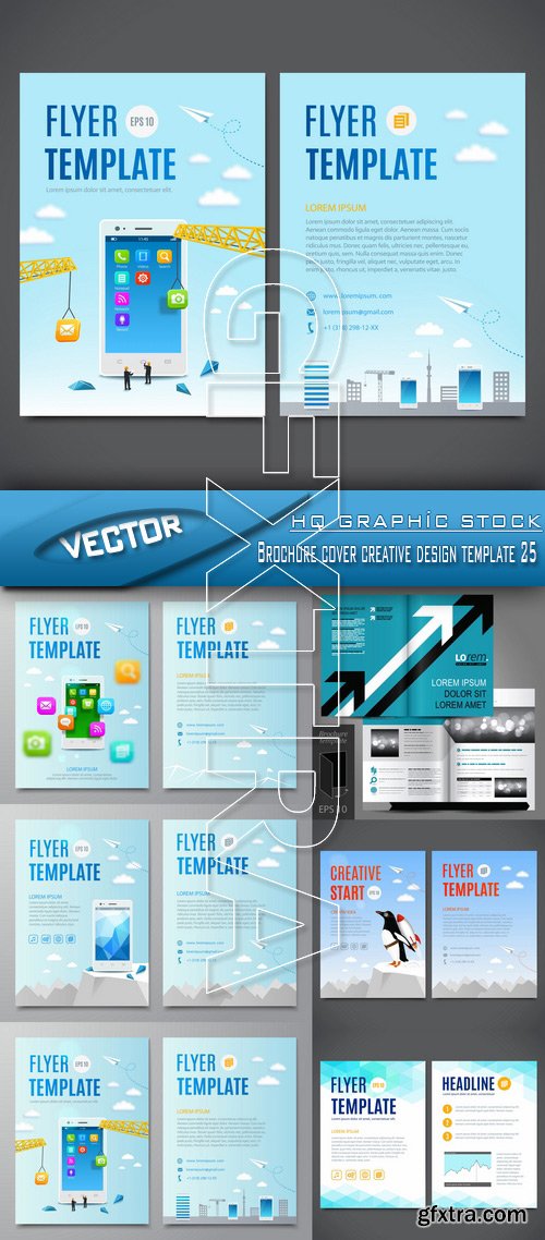 Stock Vector - Brochure cover creative design template 25