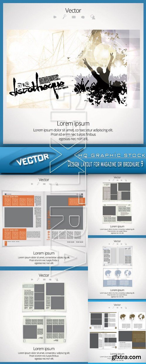 Stock Vector - Design layout for magazine or brochure 9