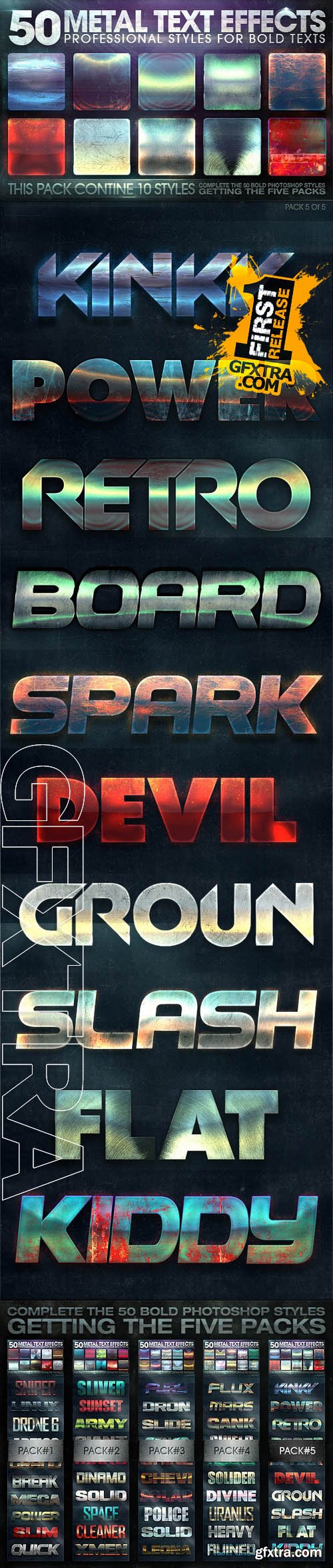 50 Metal Text Effects 5 of 5 - GraphicRiver 10736602