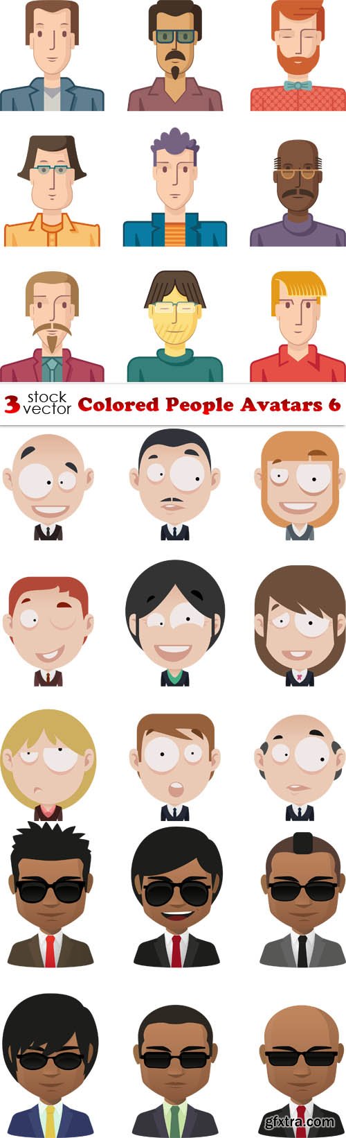 Vectors - Colored People Avatars 6