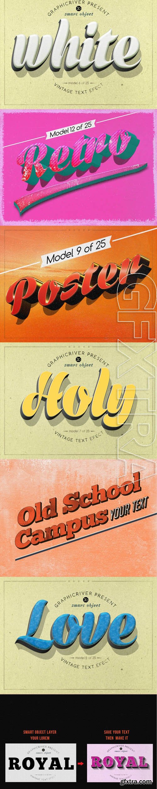 Retro Vintage Text Effects - GraphicRiver 10715454