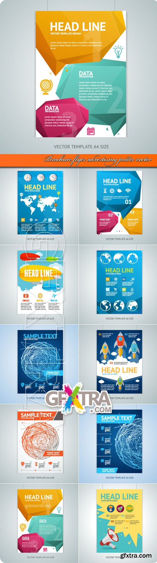 Brochure flyer advertising poster vector