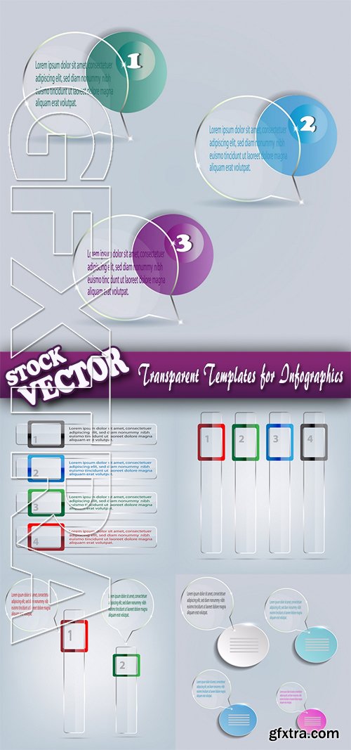 Stock Vector - Transparent Templates for Infographics