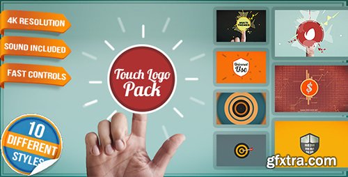 Videohive Touch Logo Pack - Flat Interactive Media Reveals 10654045