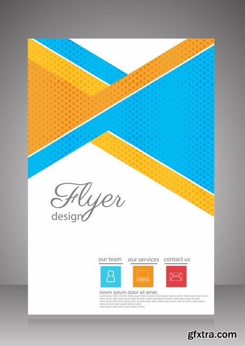 Stock Vector - Flyer Brochure Templates Set, 25EPS