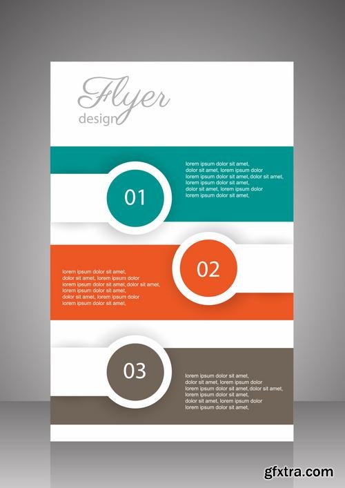 Stock Vector - Flyer Brochure Templates Set, 25EPS