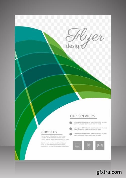 Stock Vector - Flyer Brochure Templates Set, 25EPS