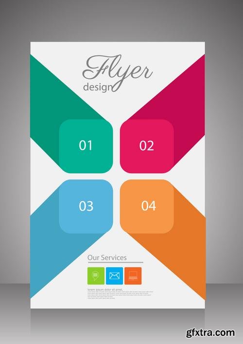 Stock Vector - Flyer Brochure Templates Set, 25EPS