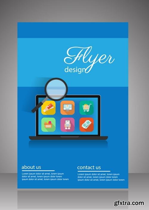 Stock Vector - Flyer Brochure Templates Set, 25EPS