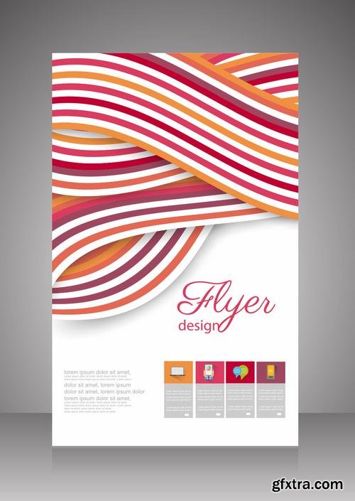 Stock Vector - Flyer Brochure Templates Set, 25EPS