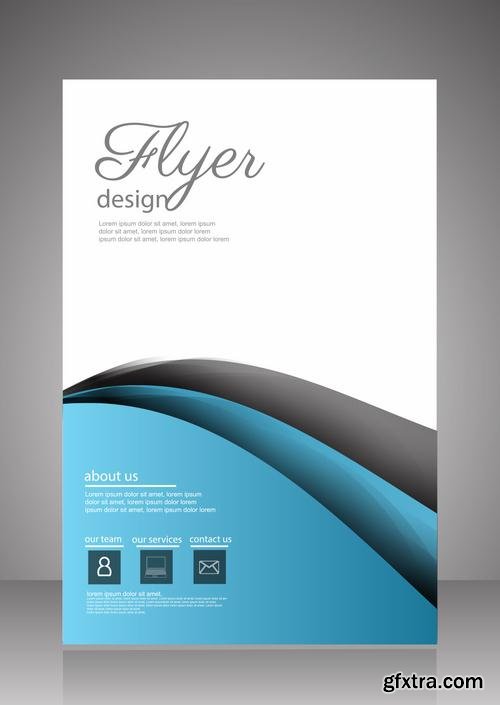 Stock Vector - Flyer Brochure Templates Set, 25EPS