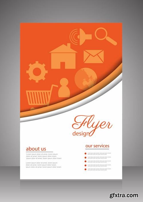 Stock Vector - Flyer Brochure Templates Set, 25EPS