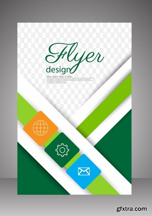 Stock Vector - Flyer Brochure Templates Set, 25EPS