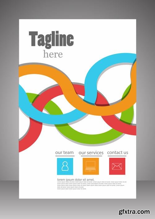 Stock Vector - Flyer Brochure Templates Set, 25EPS