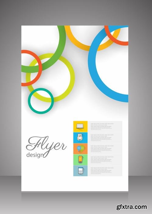 Stock Vector - Flyer Brochure Templates Set, 25EPS